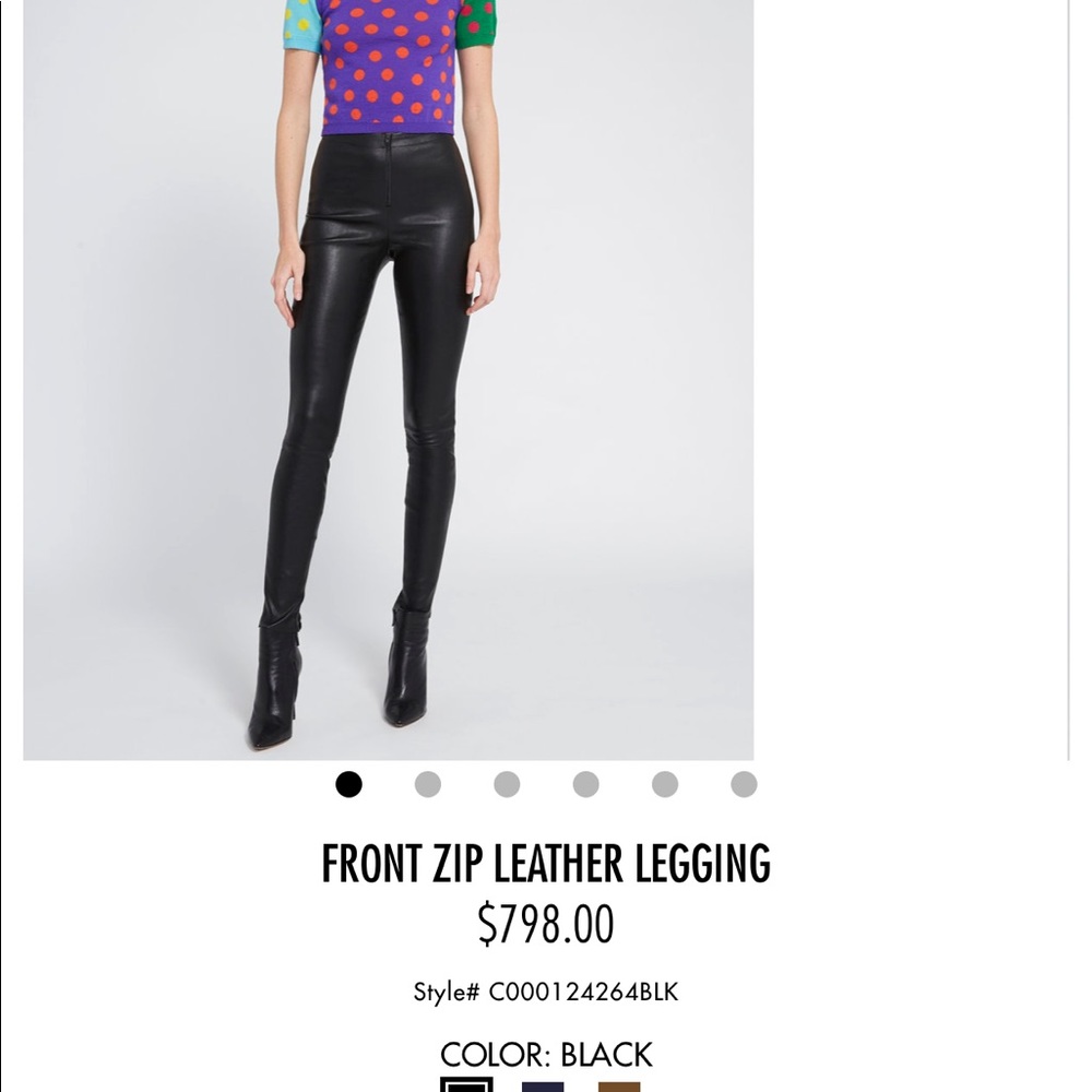 Alice and olivia leather pant